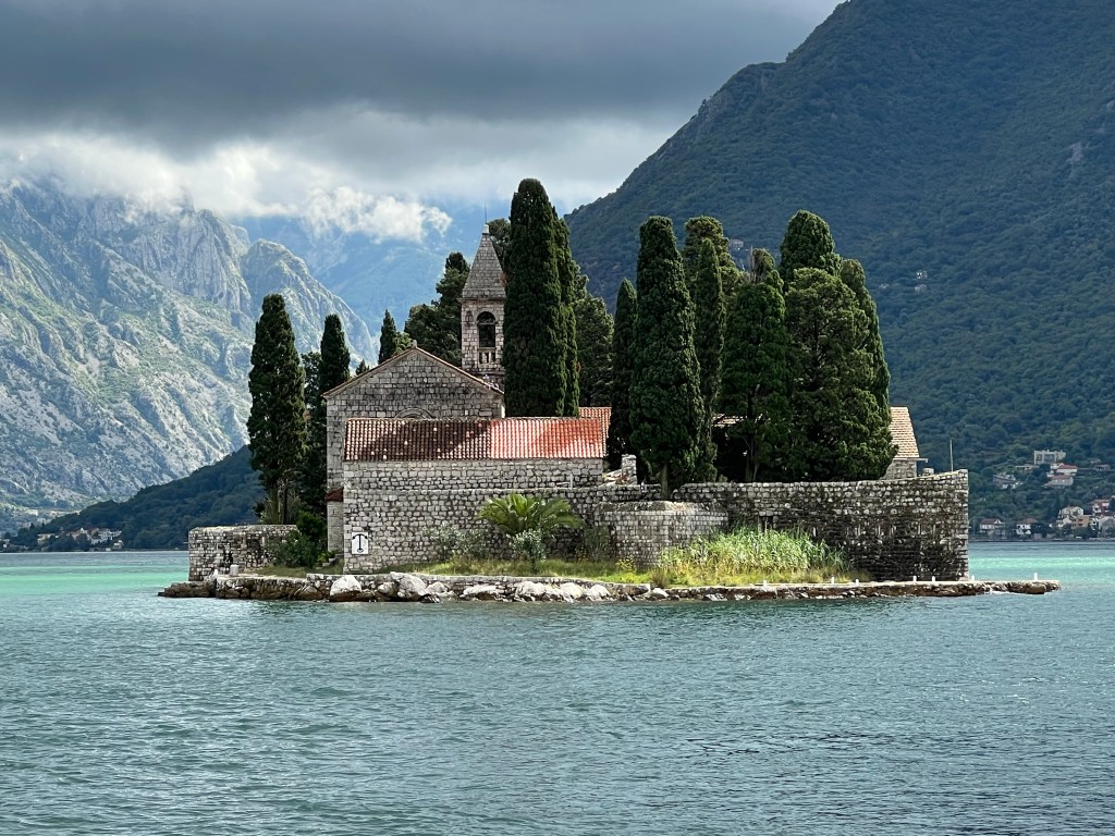 The Island of St. George in Perast, Montenegro, has a monastery, and is off limits to the public.