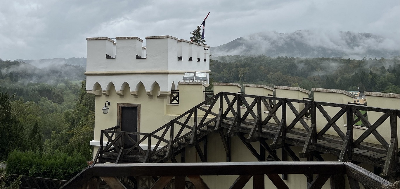 The 13th Century Trakošćan Castle is located an hour north of Zagreb in Croatia.